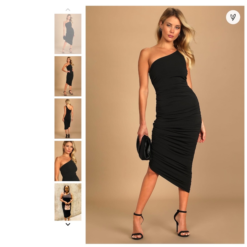 Lulu's Black Bodycon Midi